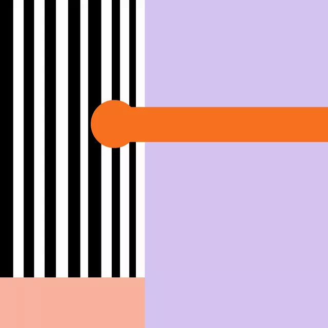 Sitzkissen Black Stripes and lila