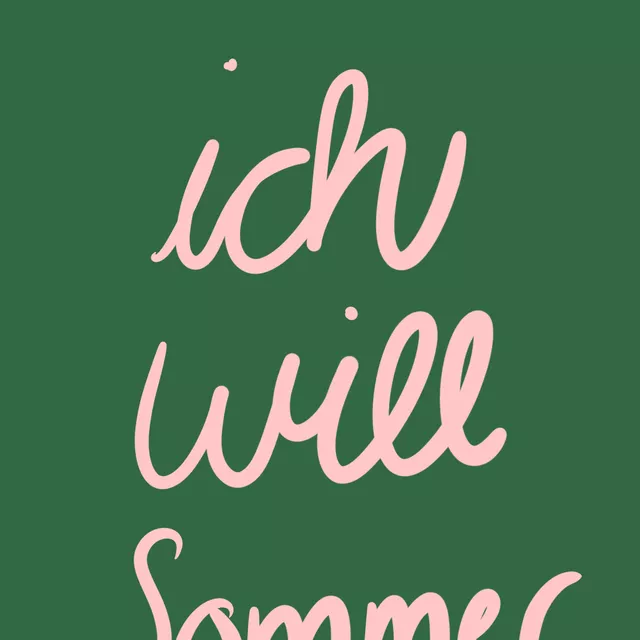 Kissen Ich will sommer gr&uuml;n