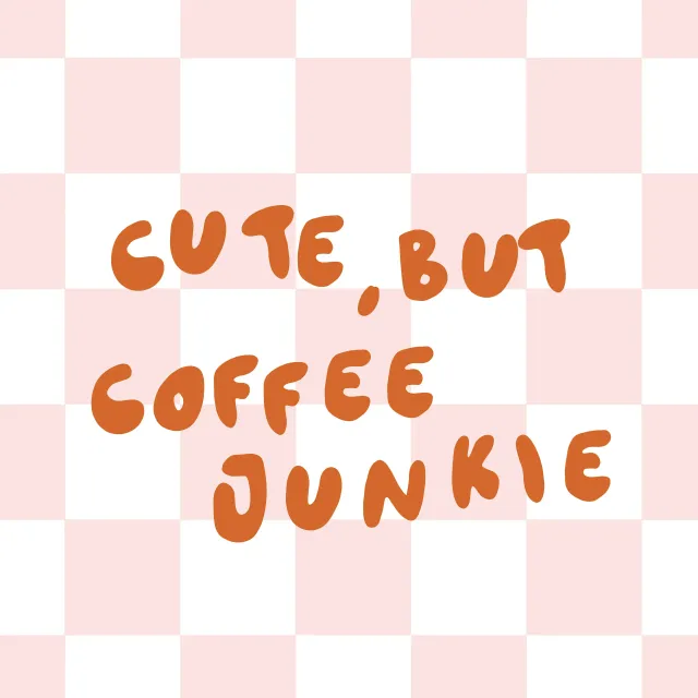 Kissen Cute but Coffee Junkie
