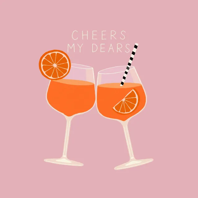 Kissen Cheers my dears rosa