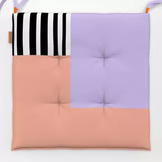 Sitzkissen Black Stripes and lila