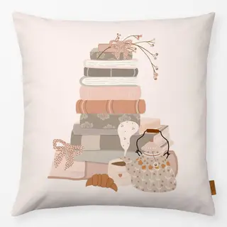 Kissen Kleine Auszeit mit B&uuml;chern