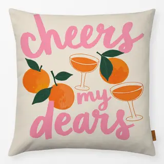 Kissen Cheers my Dears orange