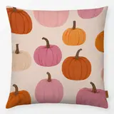 Kissen 16 - Kissen K&uuml;rbis Muster pink rosa orange